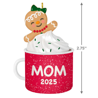 Mom Gingerbread Girl in Mug 2025 Ornament