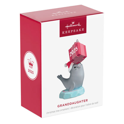 Granddaughter Seal 2025 Ornament