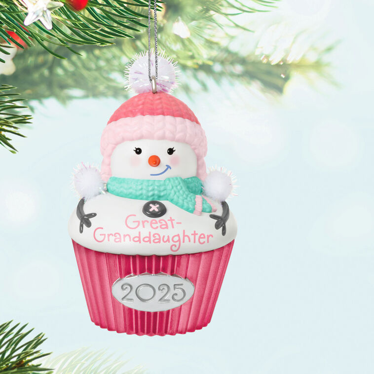 Great-Granddaughter Cupcake 2025 Ornament