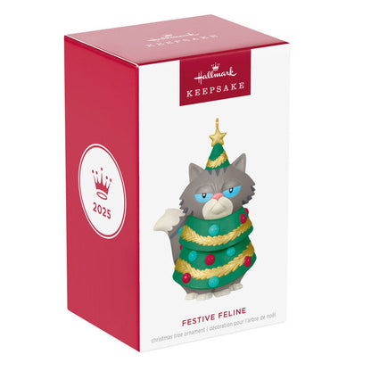 Festive Feline Ornament