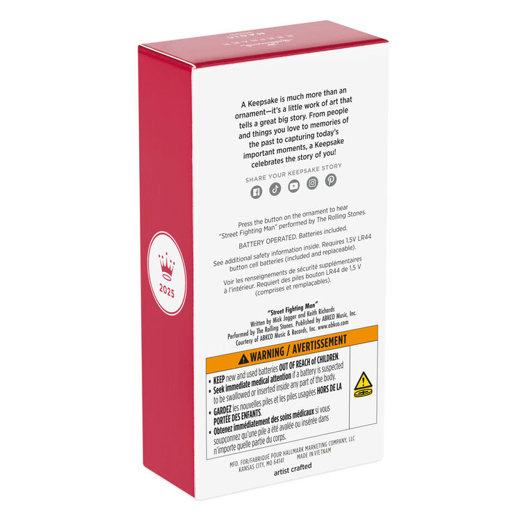 Street Fighting Man Guitar Musical Ornament