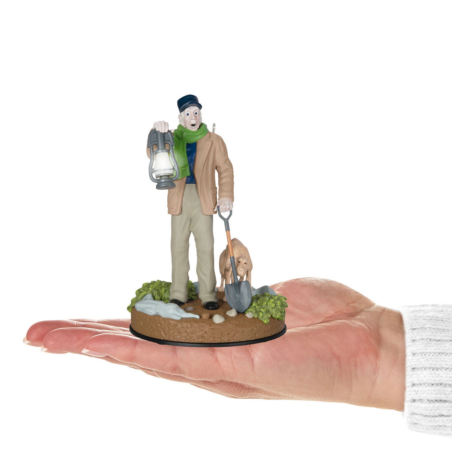 Disney The Haunted Mansion Collection The Caretaker and His Dog Ornament With Light and Sound