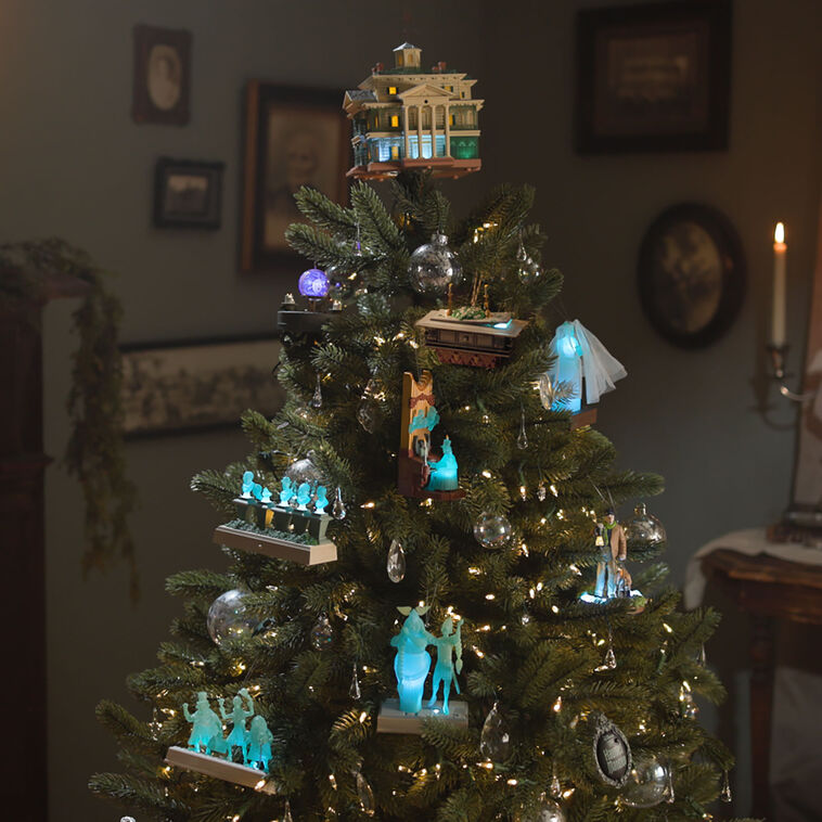 Disney The Haunted Mansion Collection Disneyland Manor Tree Topper With Light and Sound
