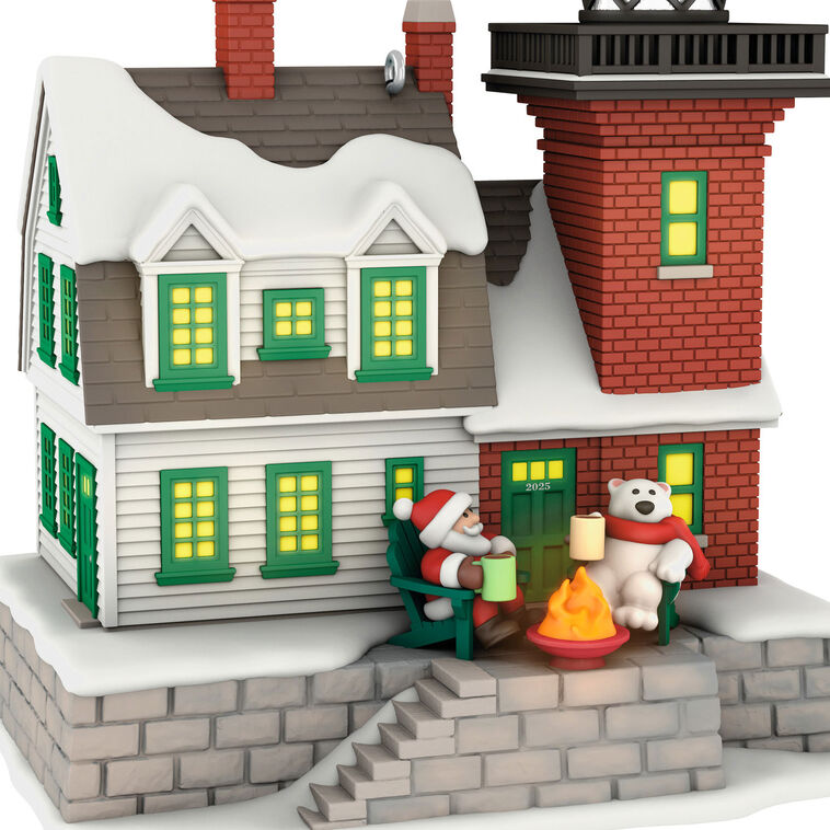 Holiday Lighthouse 2025 Ornament With Light