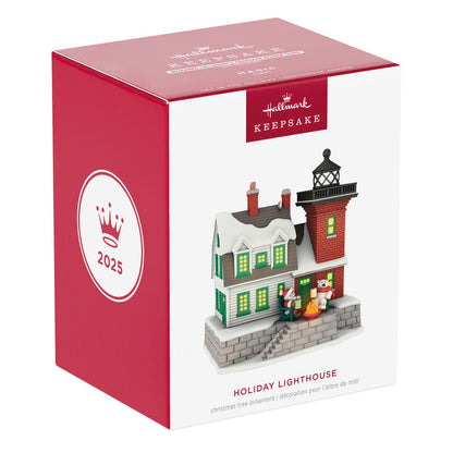 Holiday Lighthouse 2025 Ornament With Light