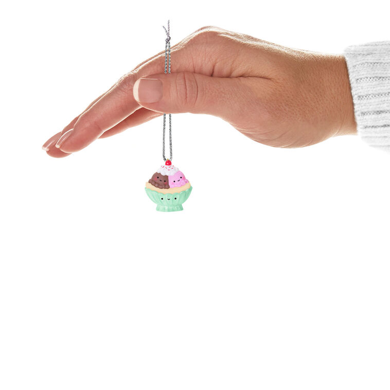 Mini Two Scoops of Fun Ornament, 0.75"