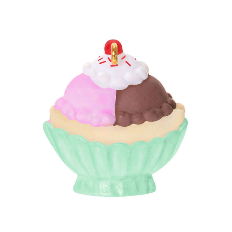 Mini Two Scoops of Fun Ornament, 0.75"