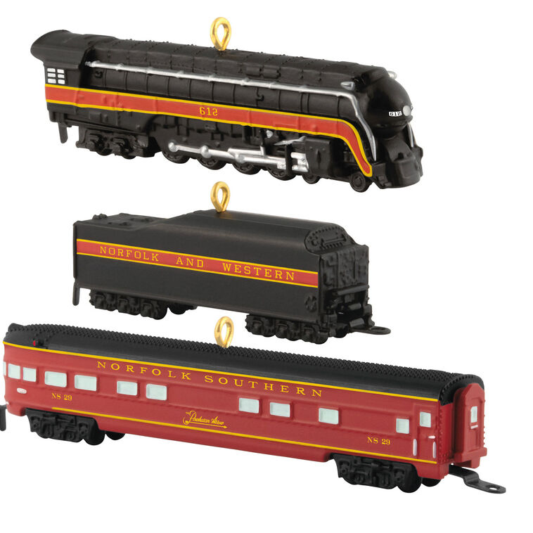 Mini Lionel® Norfolk and Western Passenger Set Ornaments, Set of 3