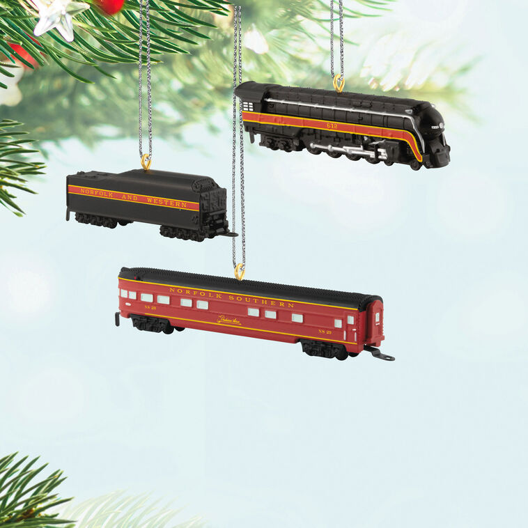 Mini Lionel® Norfolk and Western Passenger Set Ornaments, Set of 3