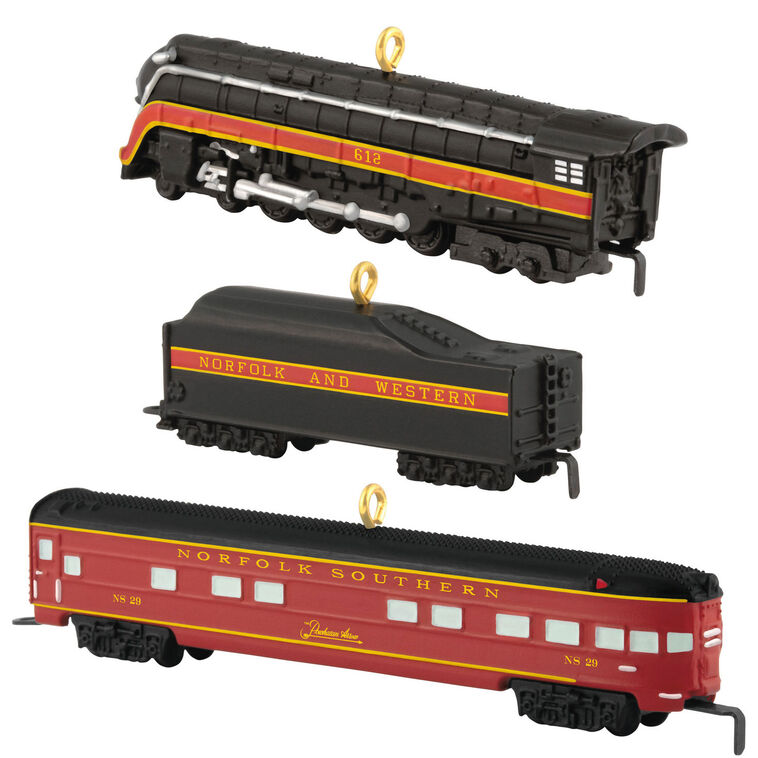 Mini Lionel® Norfolk and Western Passenger Set Ornaments, Set of 3