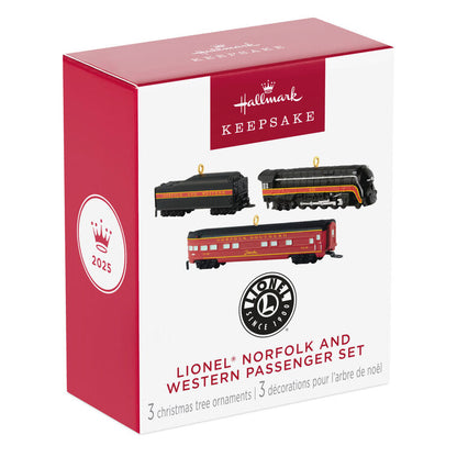 Mini Lionel® Norfolk and Western Passenger Set Ornaments, Set of 3