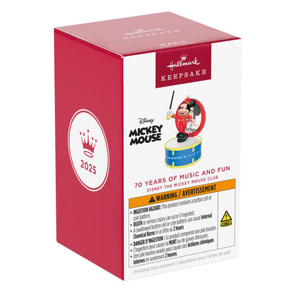 Disney The Mickey Mouse Club 70 Years of Music and Fun Musical Ornament With Light