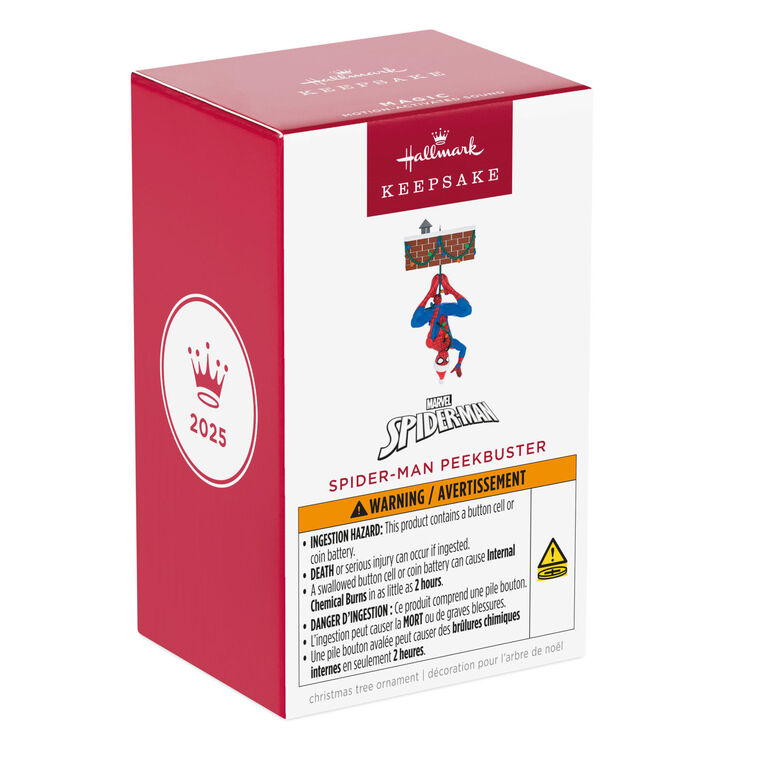 Marvel Spider-Man Peekbuster Ornament With Motion-Activated Sound