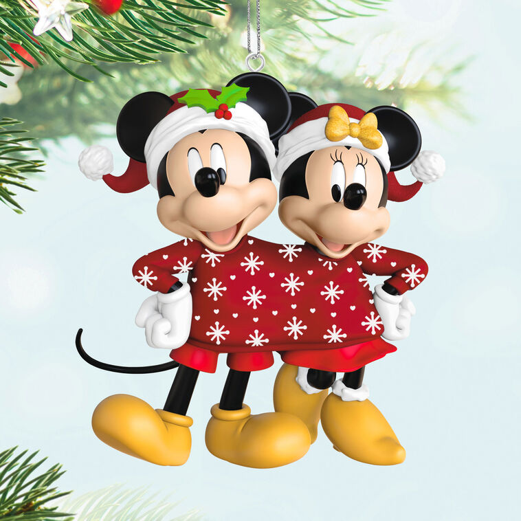 Disney Mickey and Minnie Sweater-Sharing Sweethearts Ornament