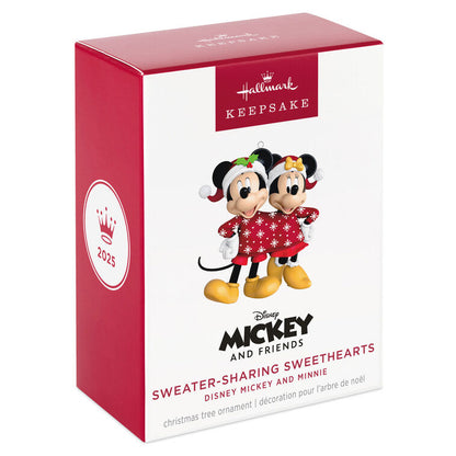 Disney Mickey and Minnie Sweater-Sharing Sweethearts Ornament
