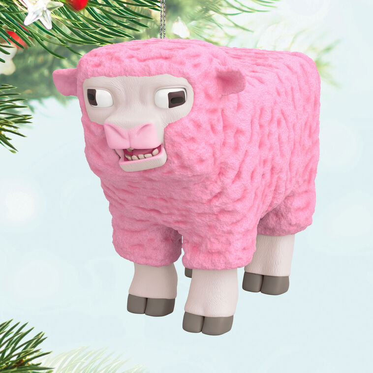 A Minecraft Movie Pink Sheep Ornament