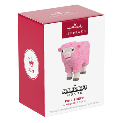 A Minecraft Movie Pink Sheep Ornament