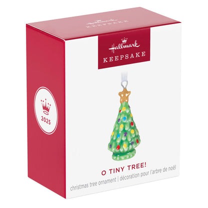Mini O Tiny Tree! Porcelain Ornament, 1"