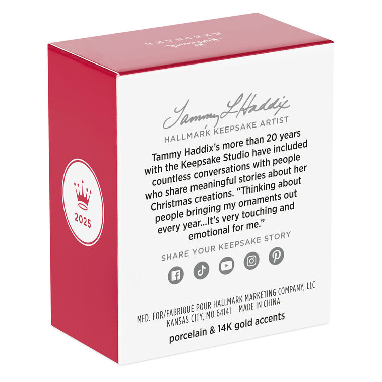 Mini O Tiny Tree! Porcelain Ornament, 1"