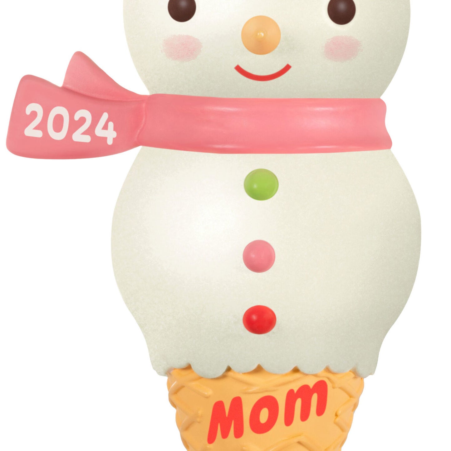 Mom Snowman Ice Cream Cone 2024 Ornament