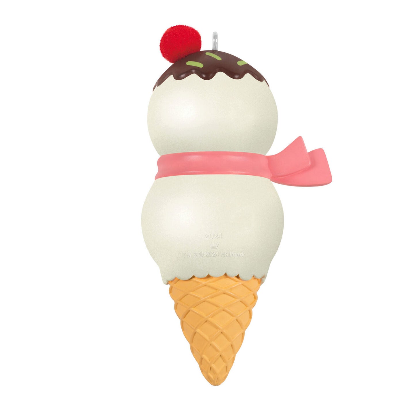 Mom Snowman Ice Cream Cone 2024 Ornament