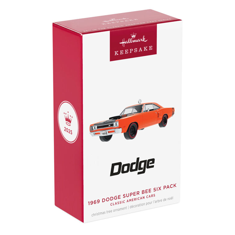 Classic American Cars 1969 Dodge Super Bee Six Pack 2025 Metal Ornament