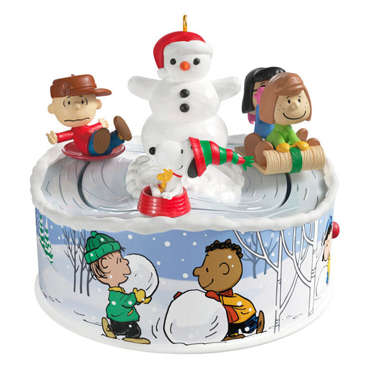 The Peanuts® Gang Let's Go Sledding! Musical Ornament With Light and Motion