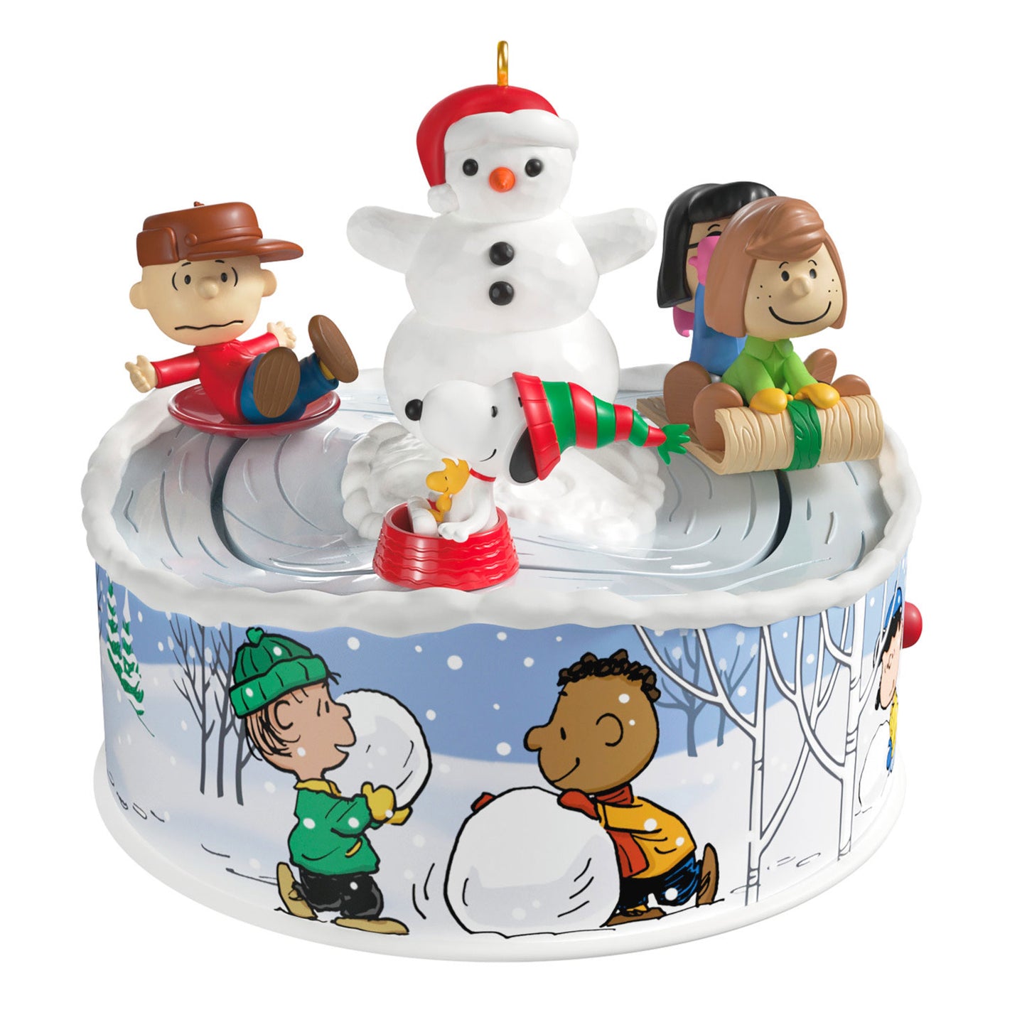 The Peanuts® Gang Let's Go Sledding! Musical Ornament With Light and Motion