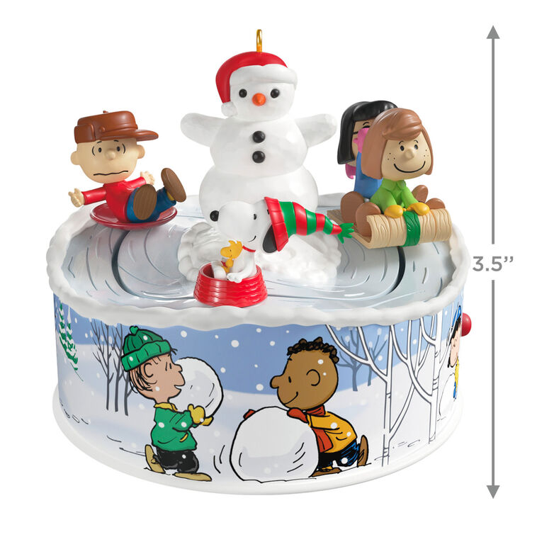 The Peanuts® Gang Let's Go Sledding! Musical Ornament With Light and Motion