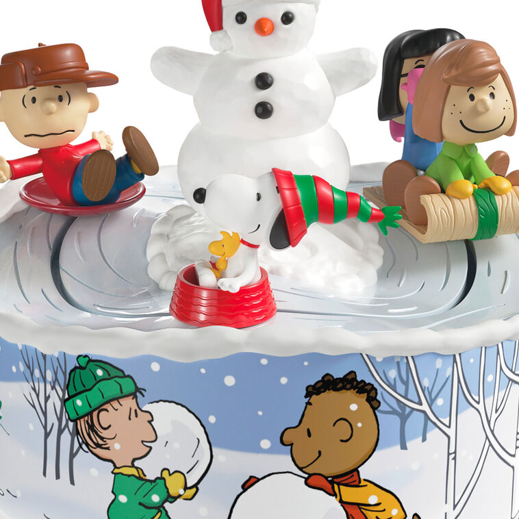 The Peanuts® Gang Let's Go Sledding! Musical Ornament With Light and Motion