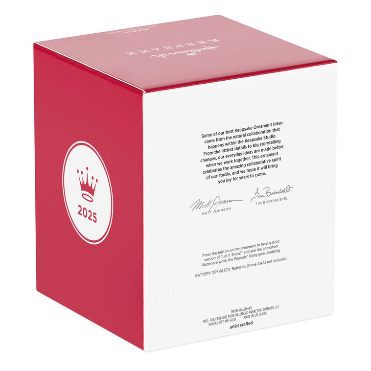 The Peanuts® Gang Let's Go Sledding! Musical Ornament With Light and Motion