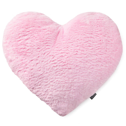 Pink Heart-Shaped Pillow, 17x18