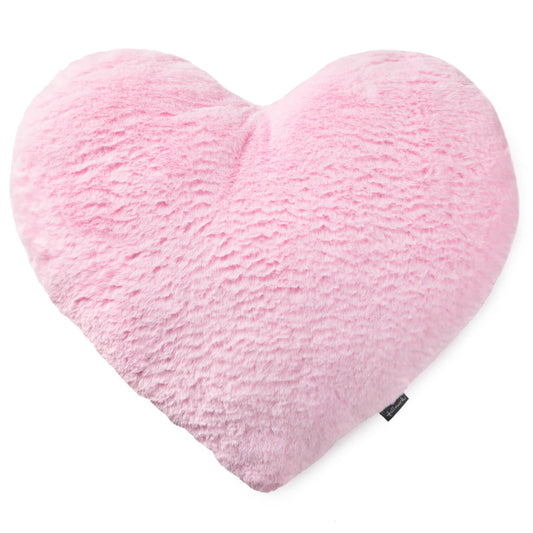 Pink Heart-Shaped Pillow, 17x18