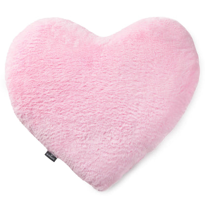 Pink Heart-Shaped Pillow, 17x18