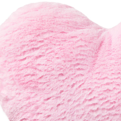 Pink Heart-Shaped Pillow, 17x18
