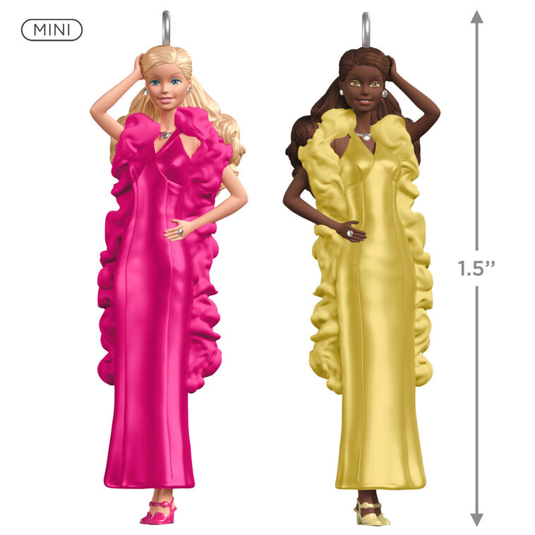 Mini Superstar Barbie™ and Superstar Christie™ Ornaments, Set of 2