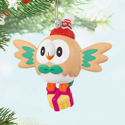 Mini Pokémon Holiday Rowlet Ornament, 1.25"