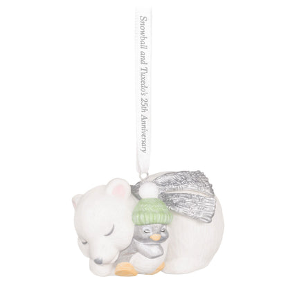 25th Anniversary Snowball and Tuxedo Porcelain Ornament