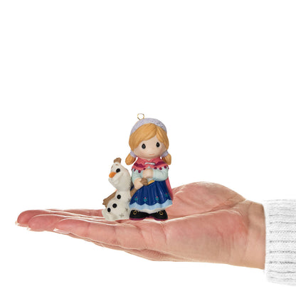 Disney Precious Moments Frozen Anna and Olaf Porcelain Ornament