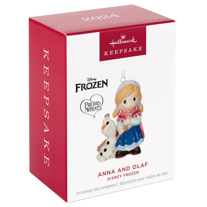 Disney Precious Moments Frozen Anna and Olaf Porcelain Ornament