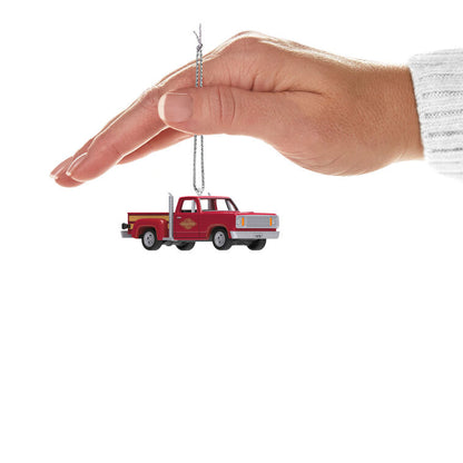Mini Lil' American Trucks 1978 Dodge Li'l Red Express Truck 2025 Metal Ornament, 0.75"