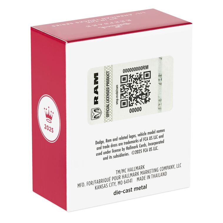 Mini Lil' American Trucks 1978 Dodge Li'l Red Express Truck 2025 Metal Ornament, 0.75"