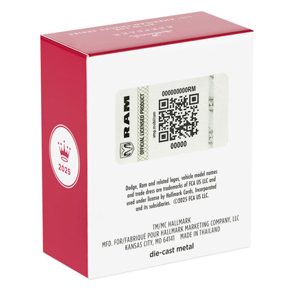 Mini Lil' American Trucks 1978 Dodge Li'l Red Express Truck 2025 Metal Ornament, 0.75"