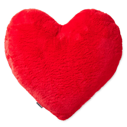 Red Heart-Shaped Pillow, 17x18