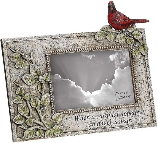 Roman Giftware Inc., Memorial Collection, 8.5" H Cardinal Memorial Frame,Religious, Inspirational, Durable (1x10x8)