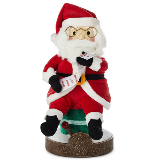 Santa Claus Musical Christmas Tree-Lighting Plush Figurine, 12"