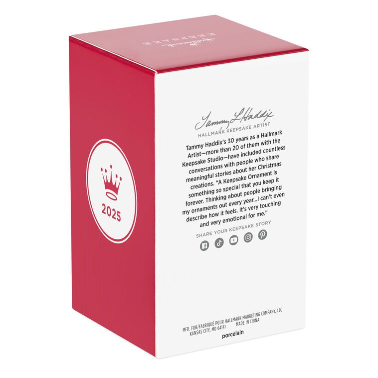 Sweet Snow Boy Porcelain Ornament