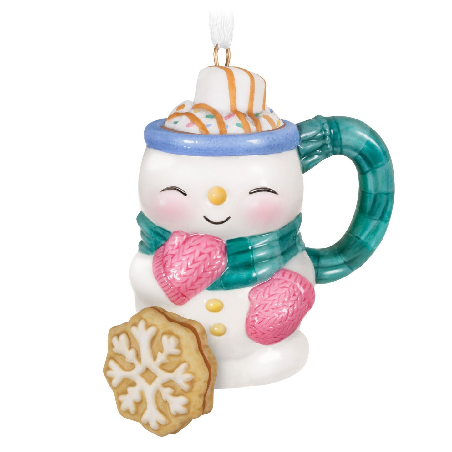 Cup of Cozy Porcelain Ornament