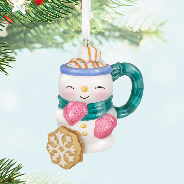 Cup of Cozy Porcelain Ornament