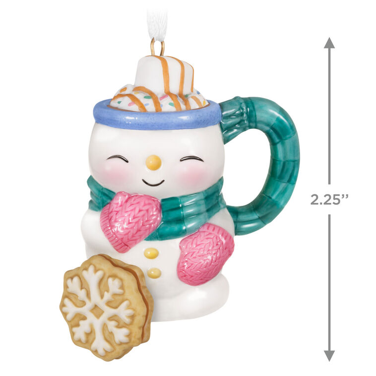 Cup of Cozy Porcelain Ornament